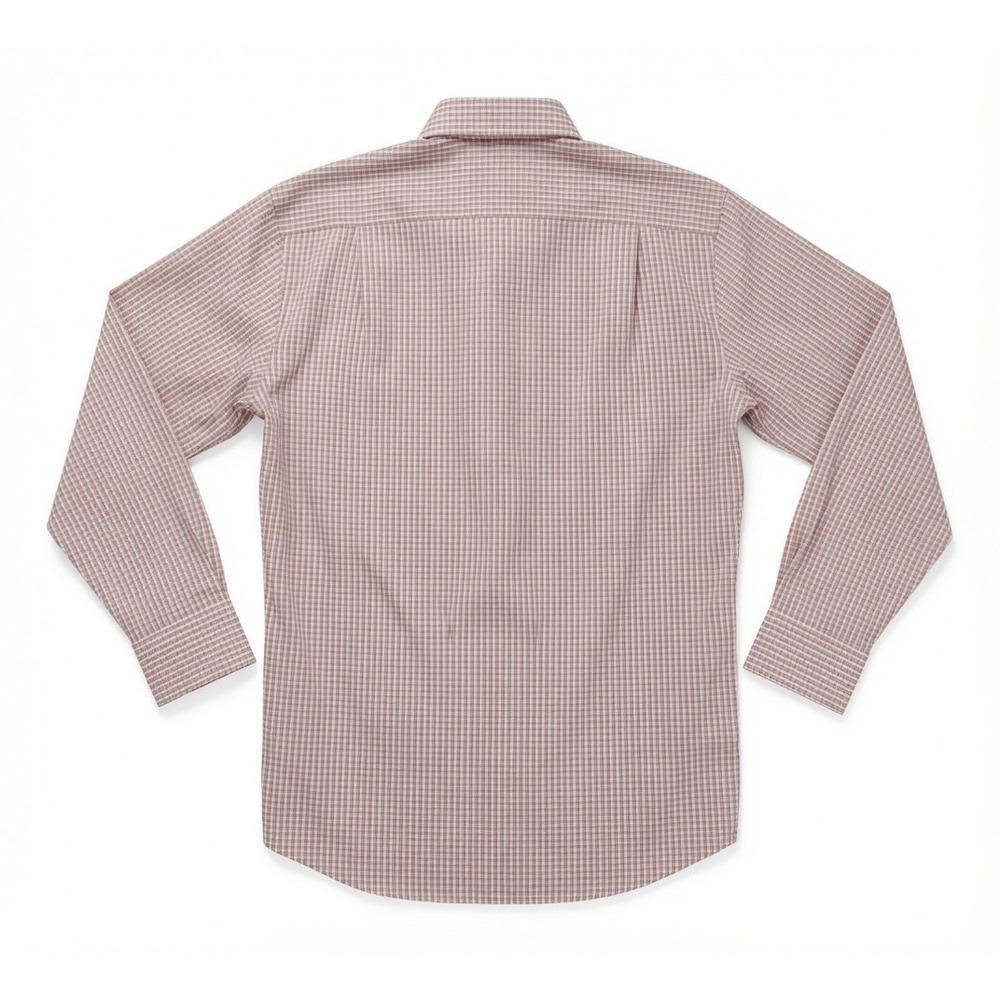 Peter Millar Crown Crafted Flex Finish Men's Button-Up Large Red Tan Plaid NWT - Picture 2 of 9